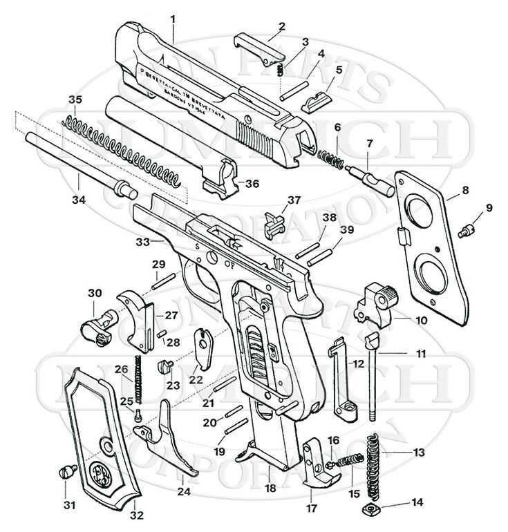 beretta 92s parts diagram