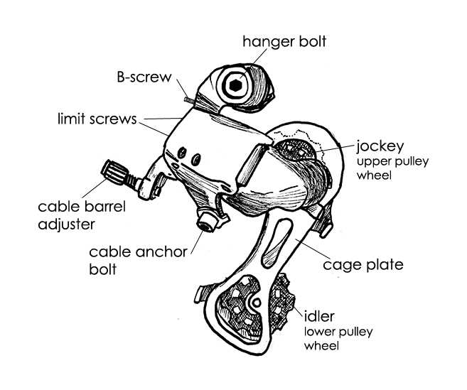 bike derailleur parts diagram