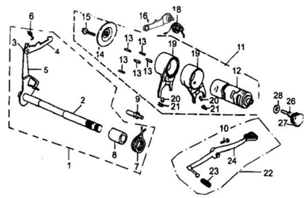 bike shifter parts diagram