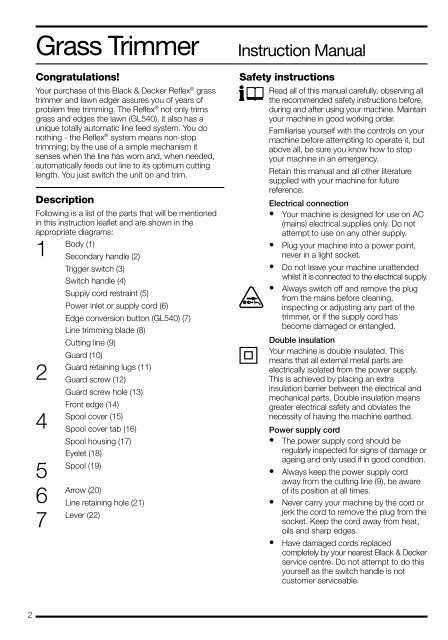 black and decker grass hog parts diagram