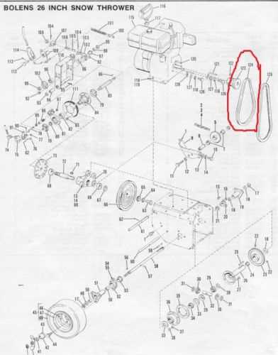 bolens 826 snowblower parts diagram