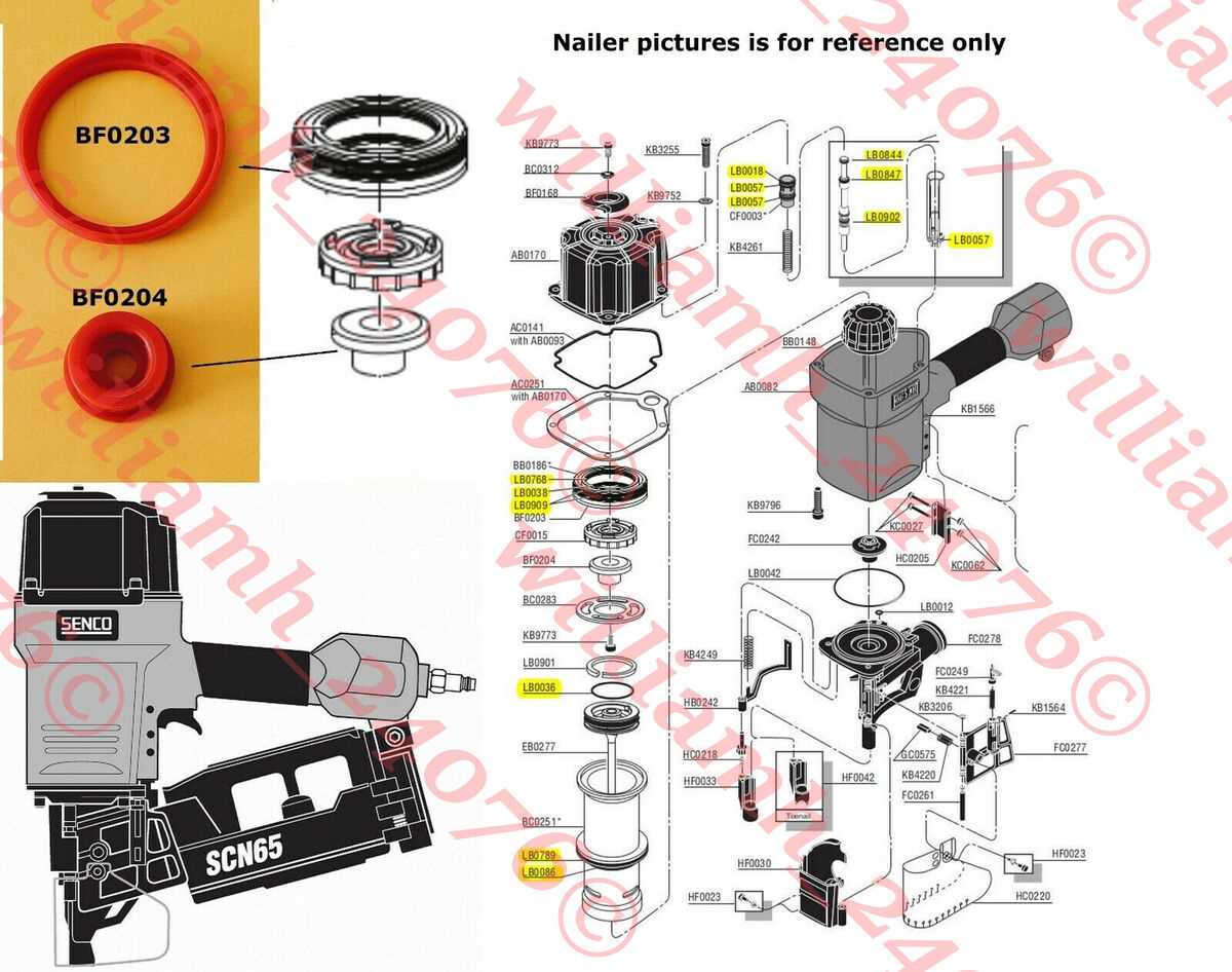 bostitch sb 1664fn parts diagram