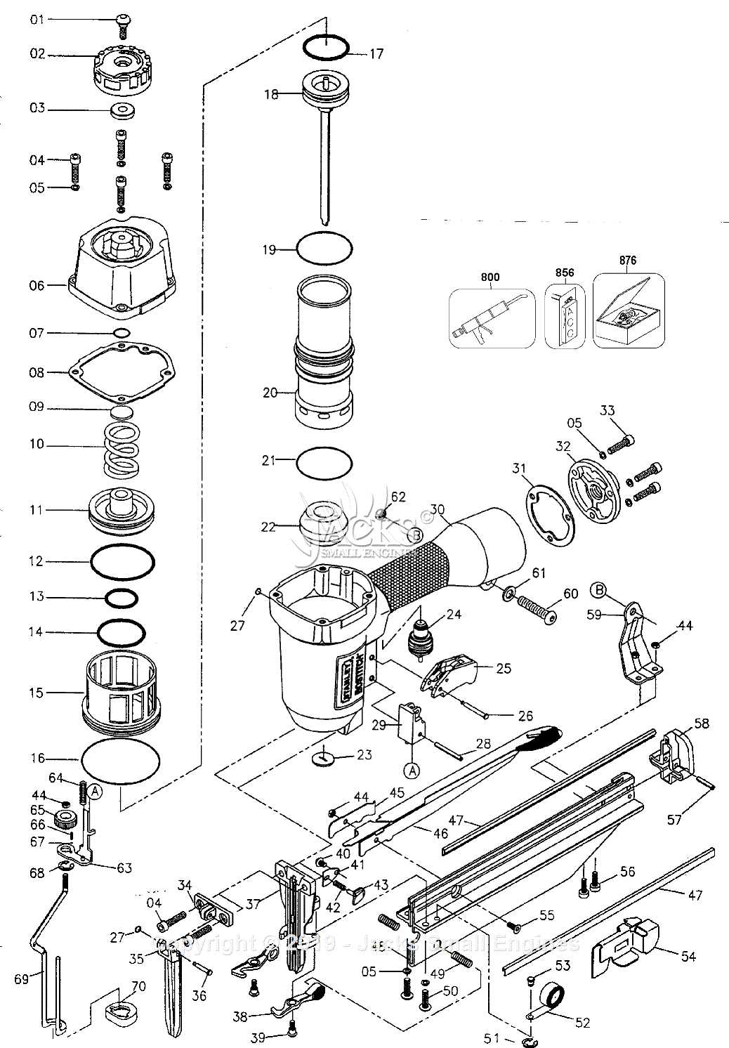 bostitch sb 1664fn parts diagram