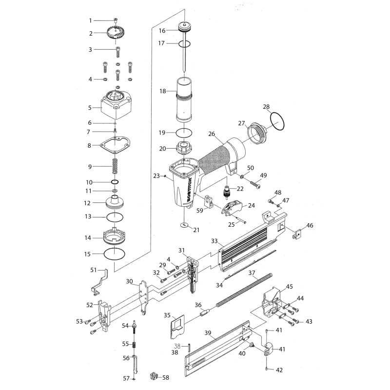 bostitch t31 parts diagram