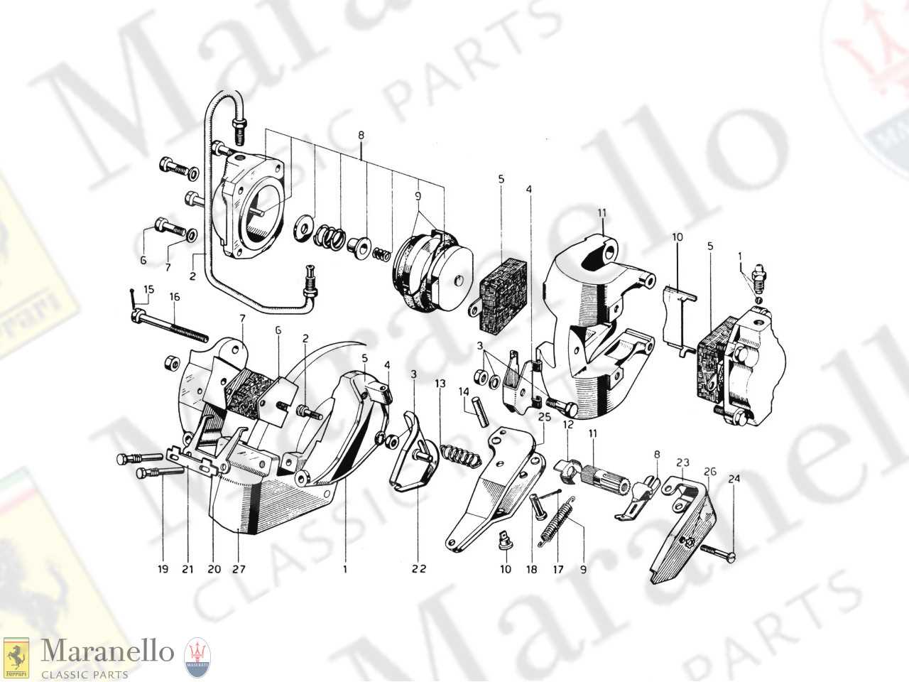 brake caliper parts diagram