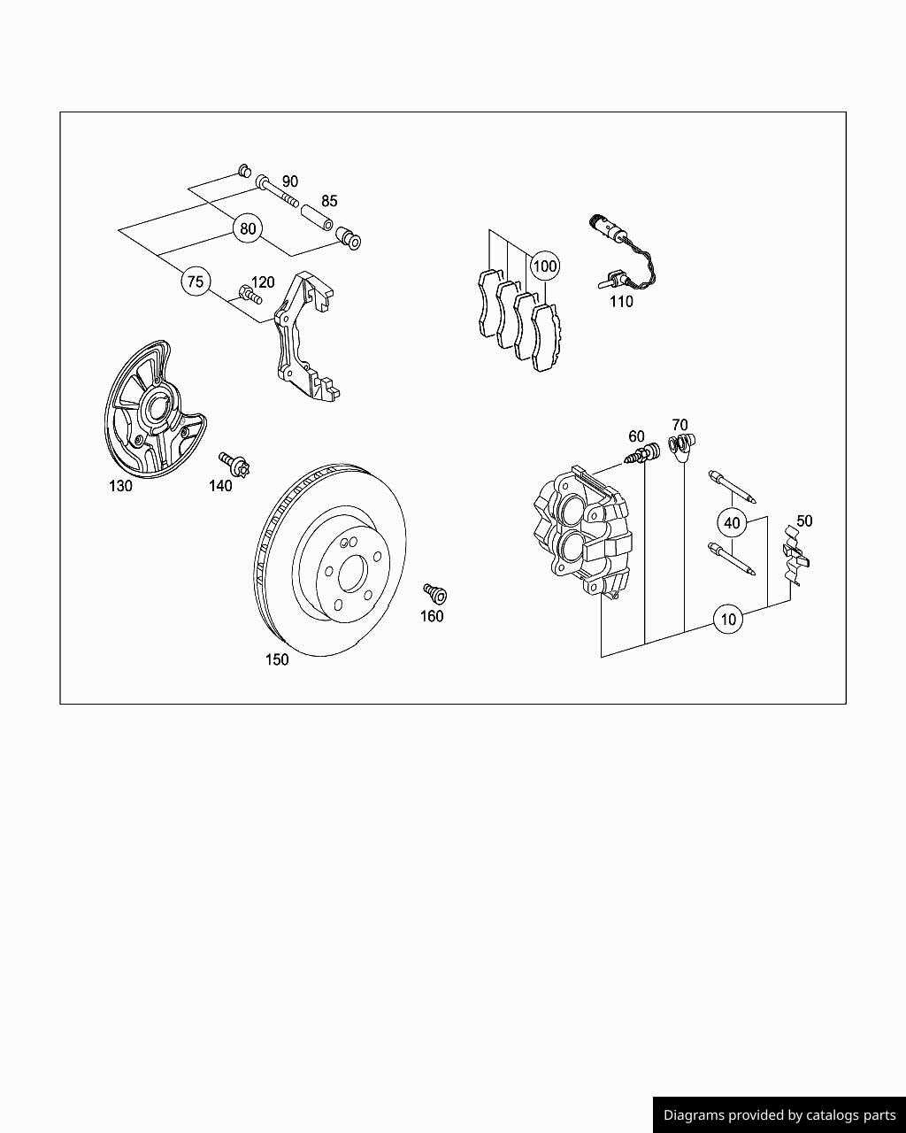 brake caliper parts diagram