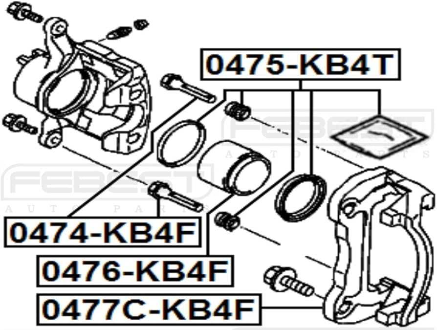 brake caliper parts diagram