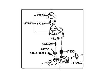 brake master cylinder parts diagram