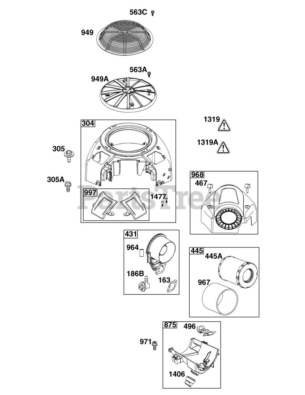 briggs and stratton 31c707 parts diagram