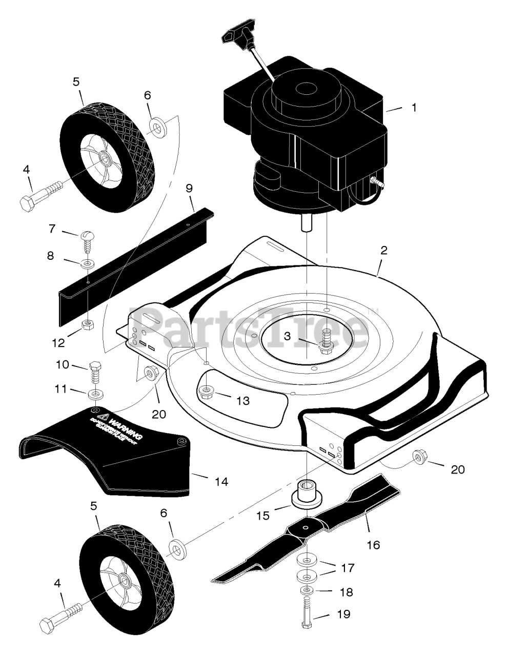 briggs and stratton lawn mower parts diagram