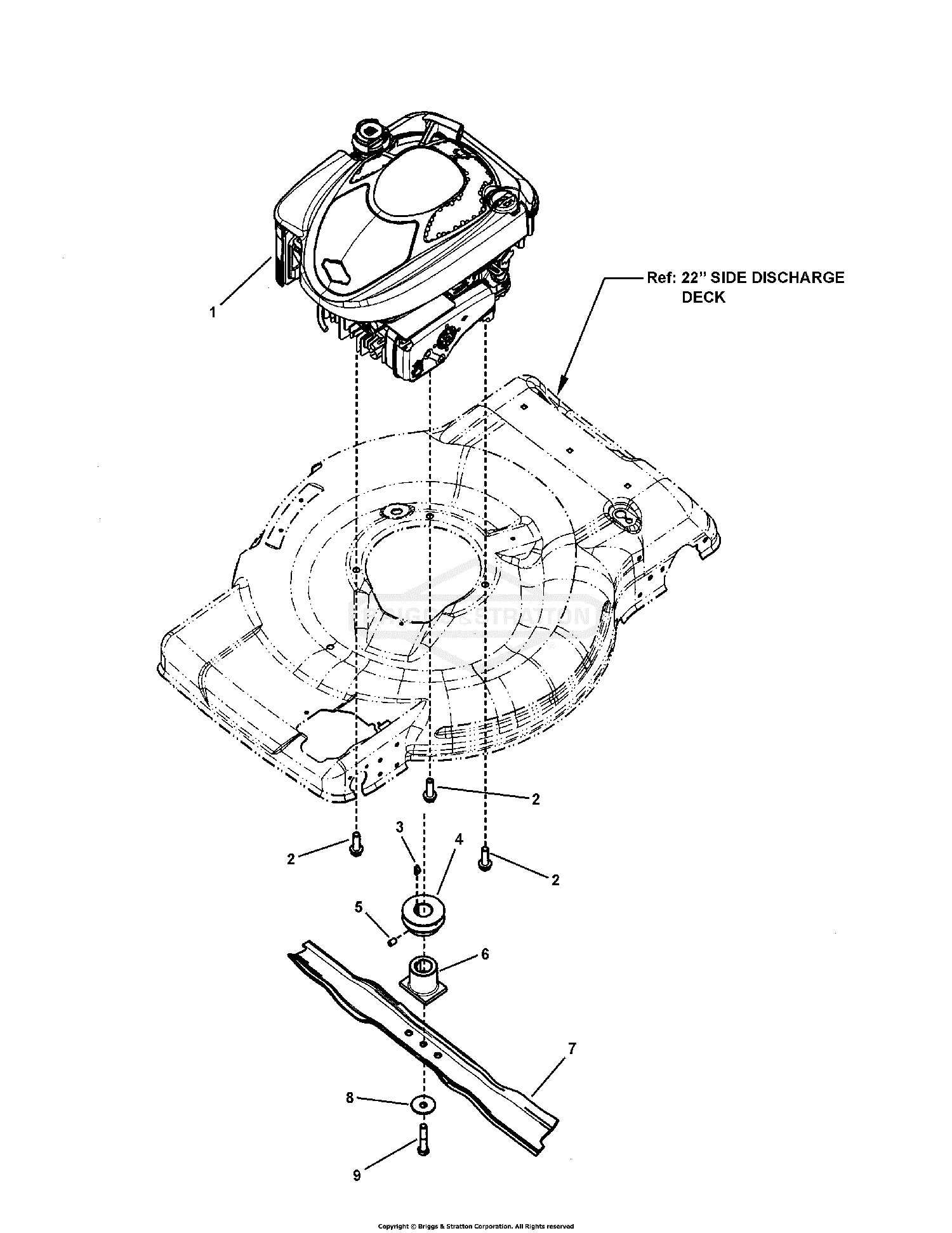 briggs and stratton push mower parts diagram