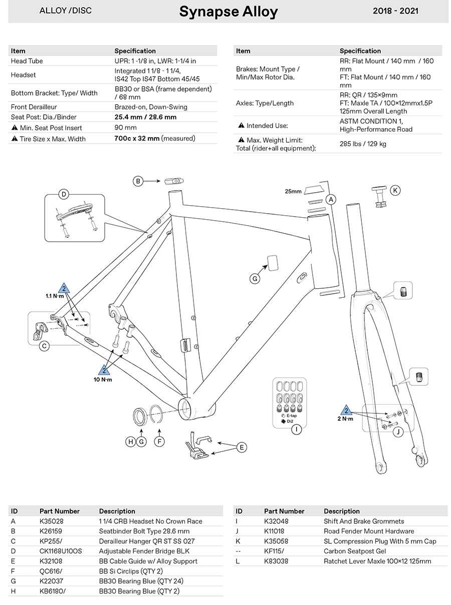 cannondale bike parts diagram