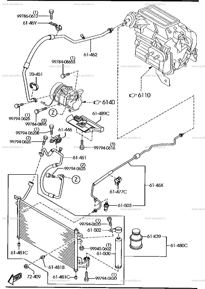 car aircon parts diagram