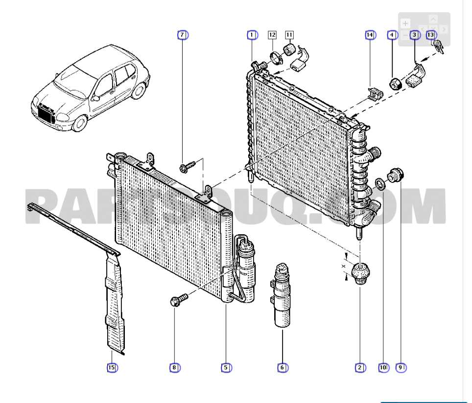 car aircon parts diagram