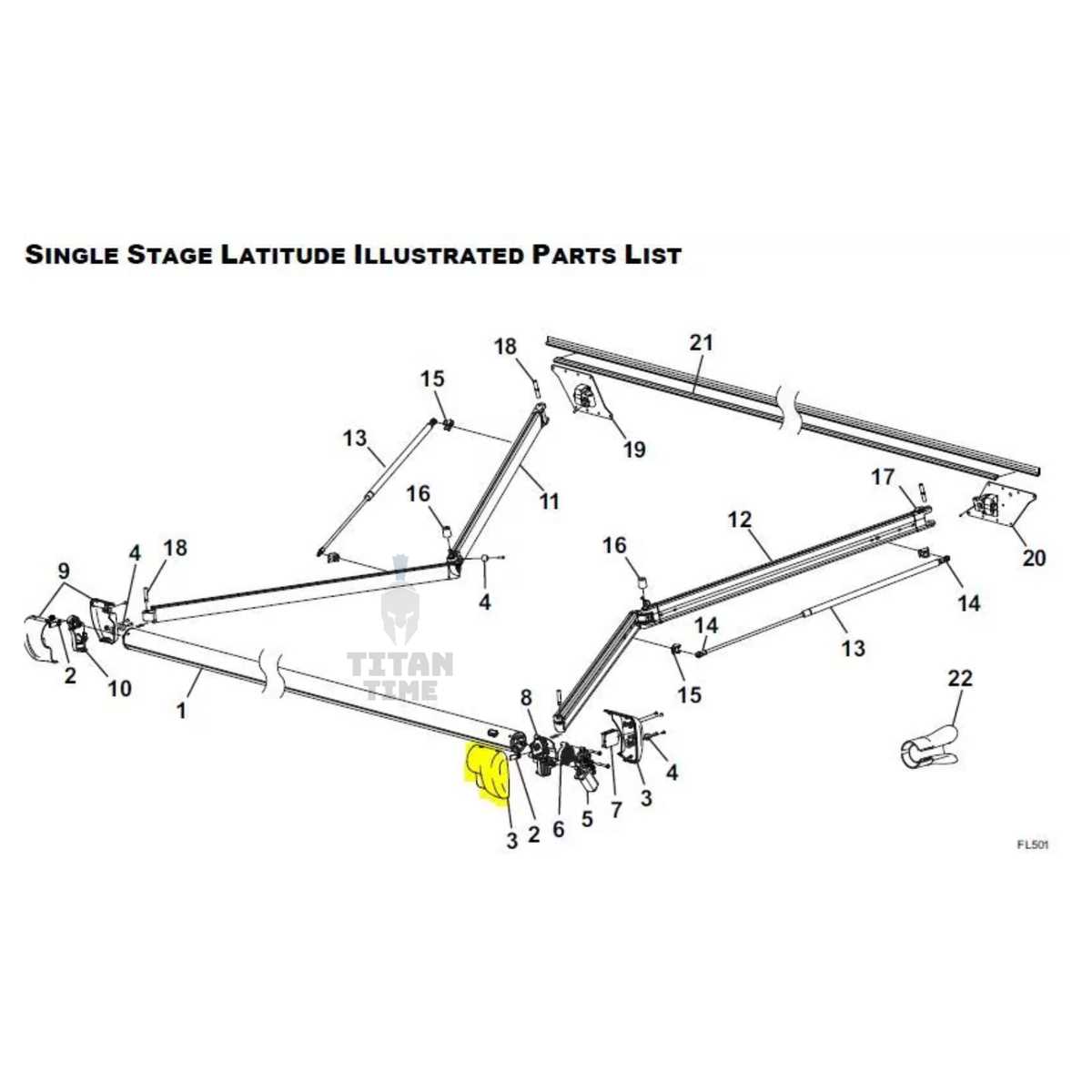 carefree awning parts diagram