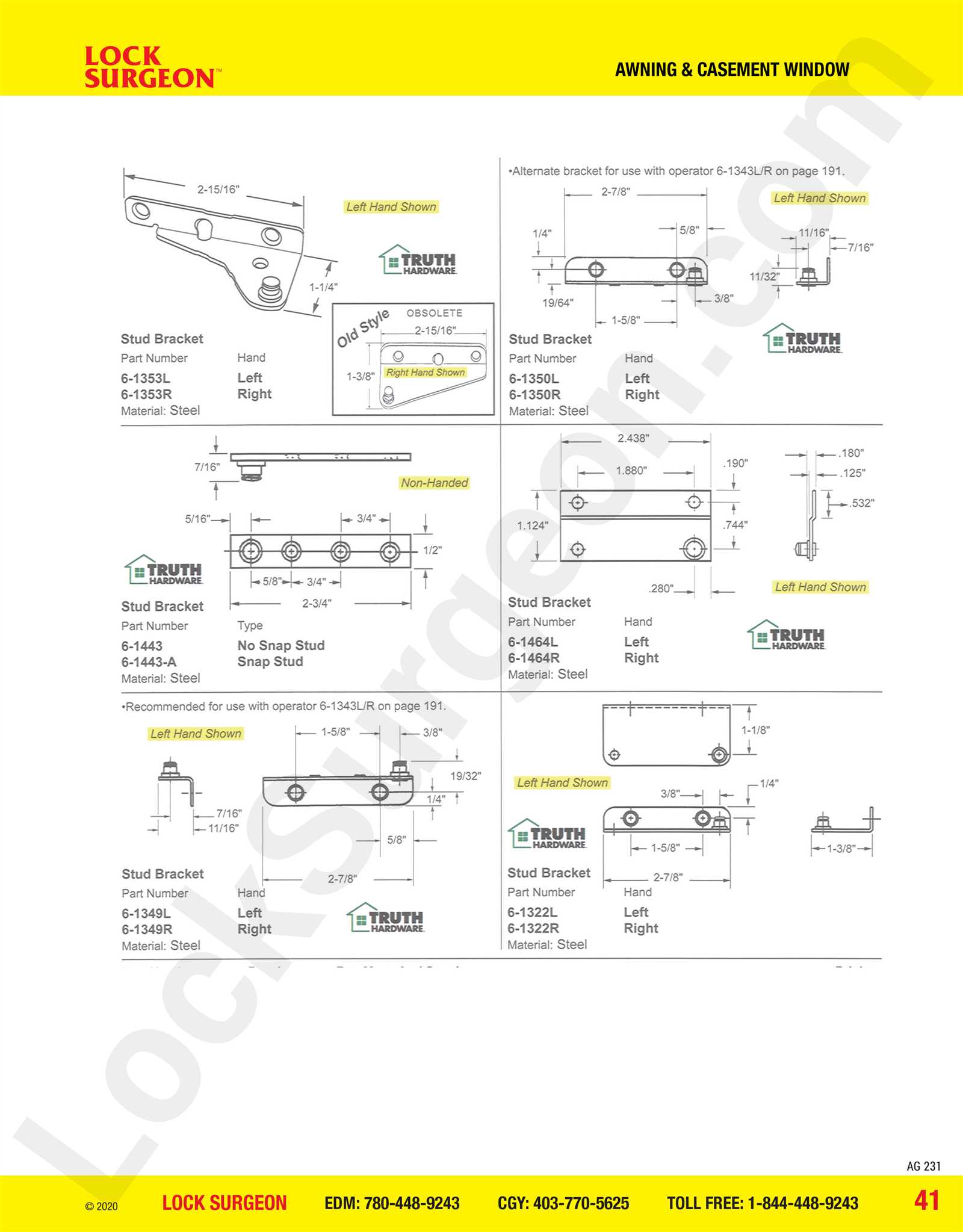 casement window parts diagram