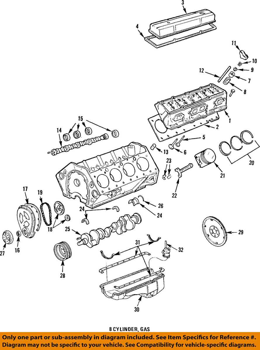 chevy 350 engine parts diagram