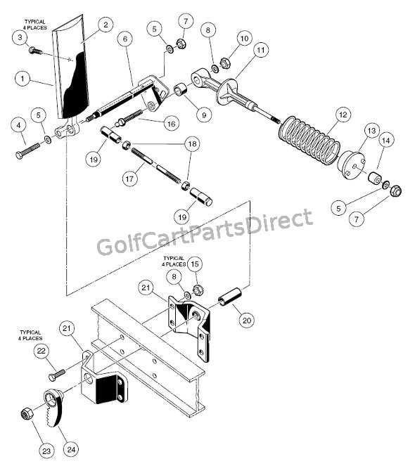 club car ds steering parts diagram