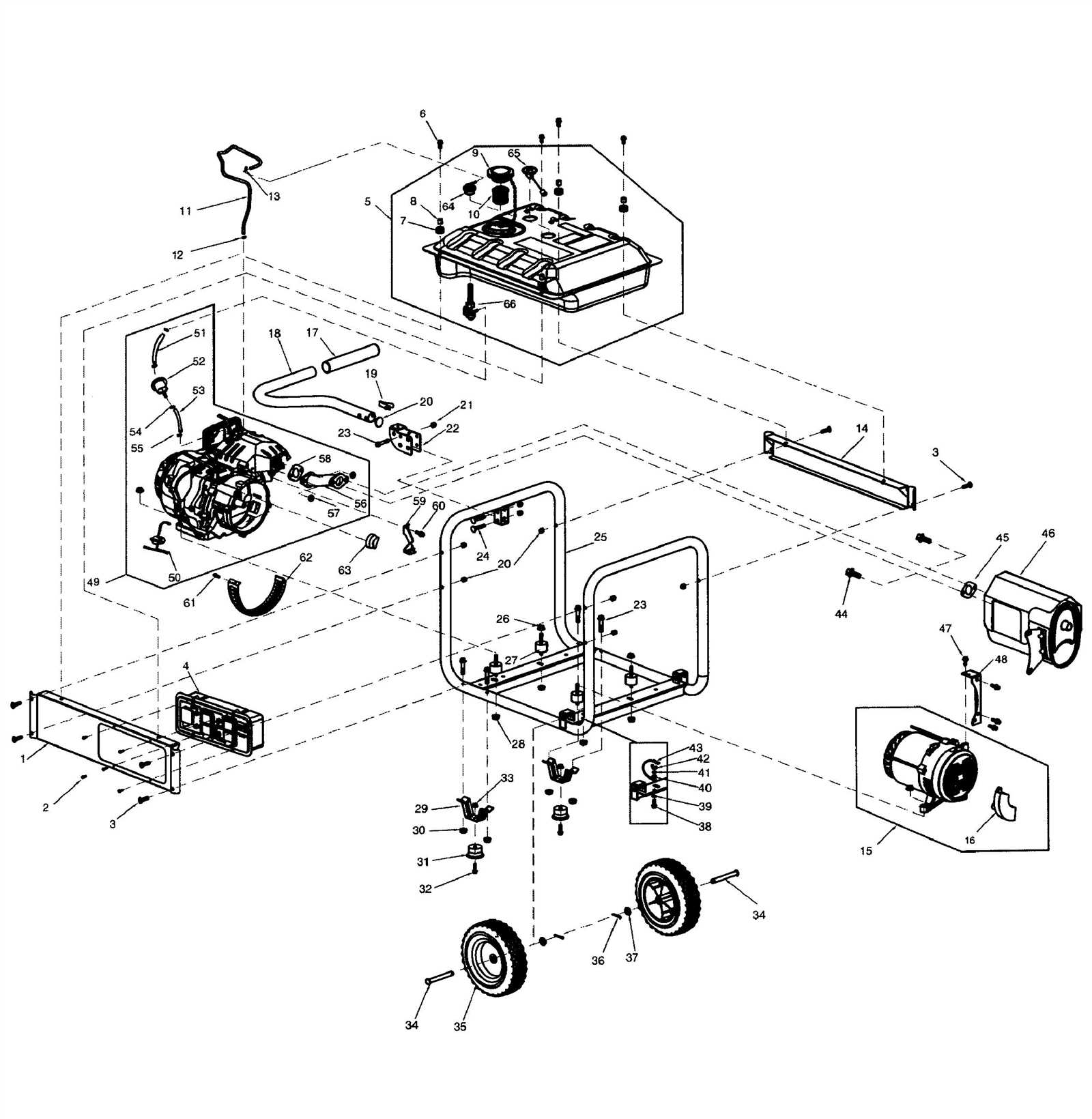 coleman generator parts diagram