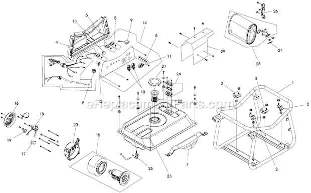 coleman generator parts diagram