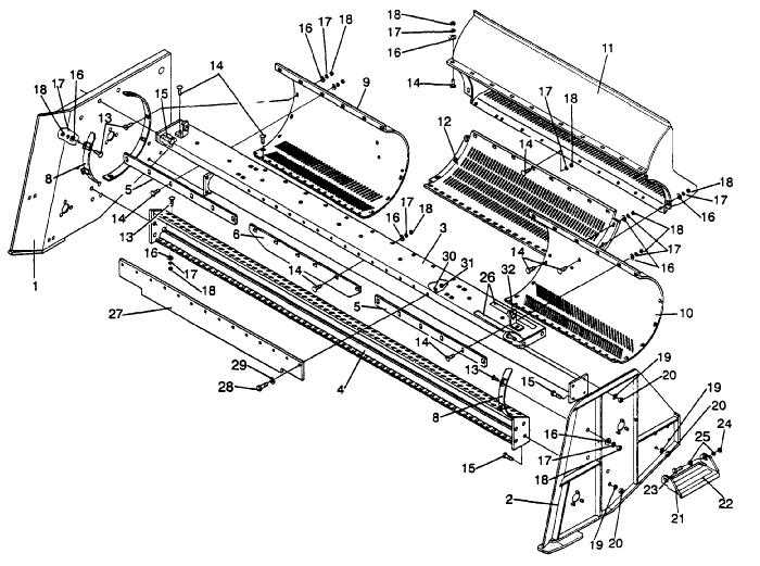 combine header parts diagram