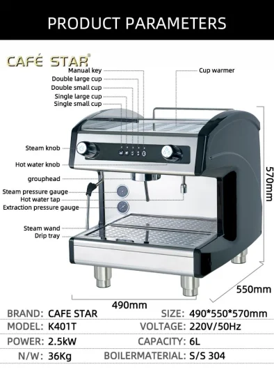 commercial espresso machine parts diagram