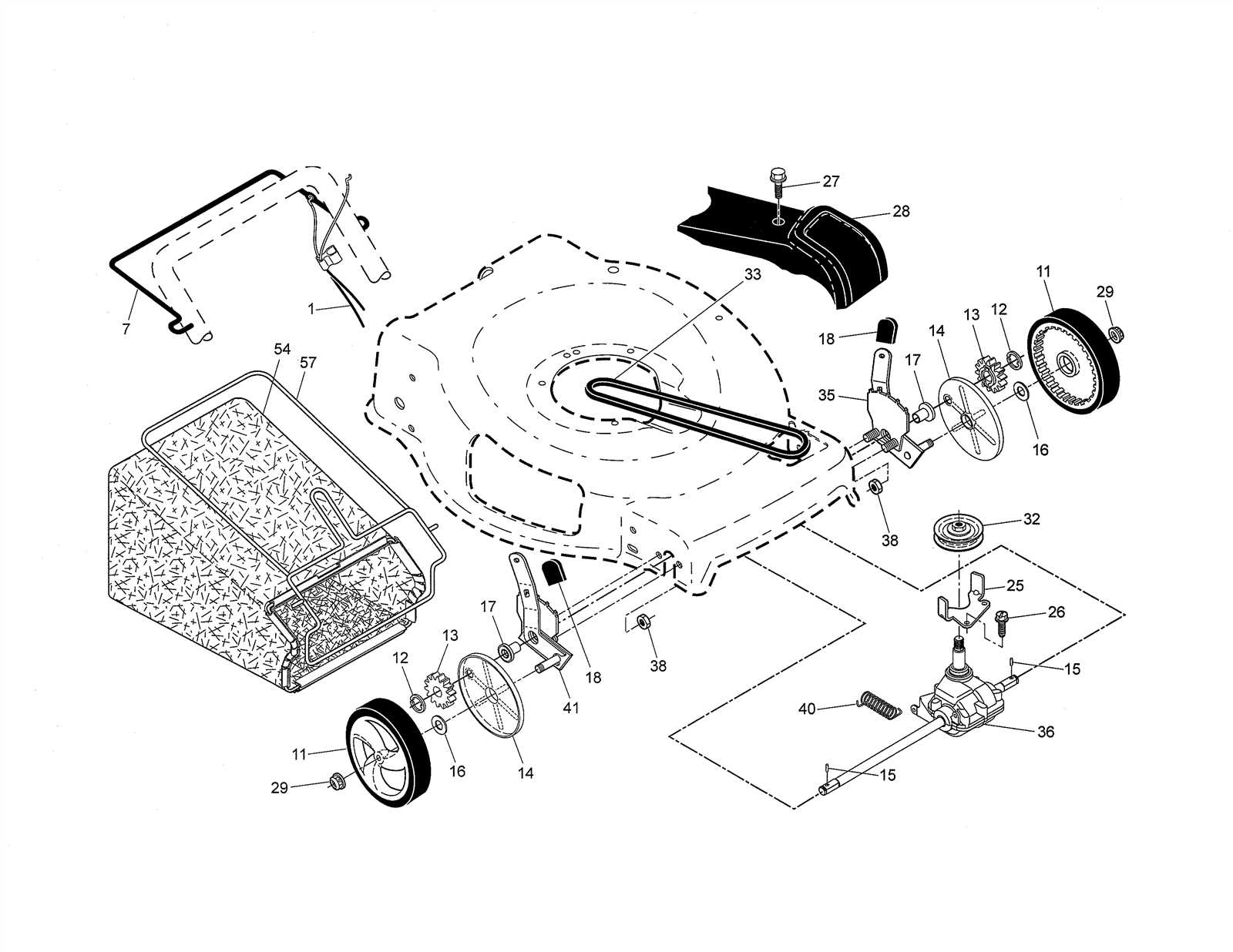 craftsman electric lawn mower parts diagram