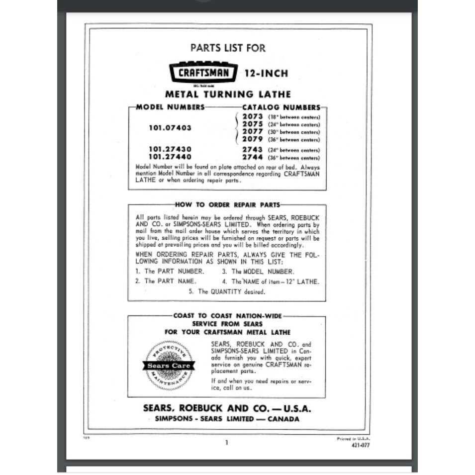 craftsman lathe parts diagram