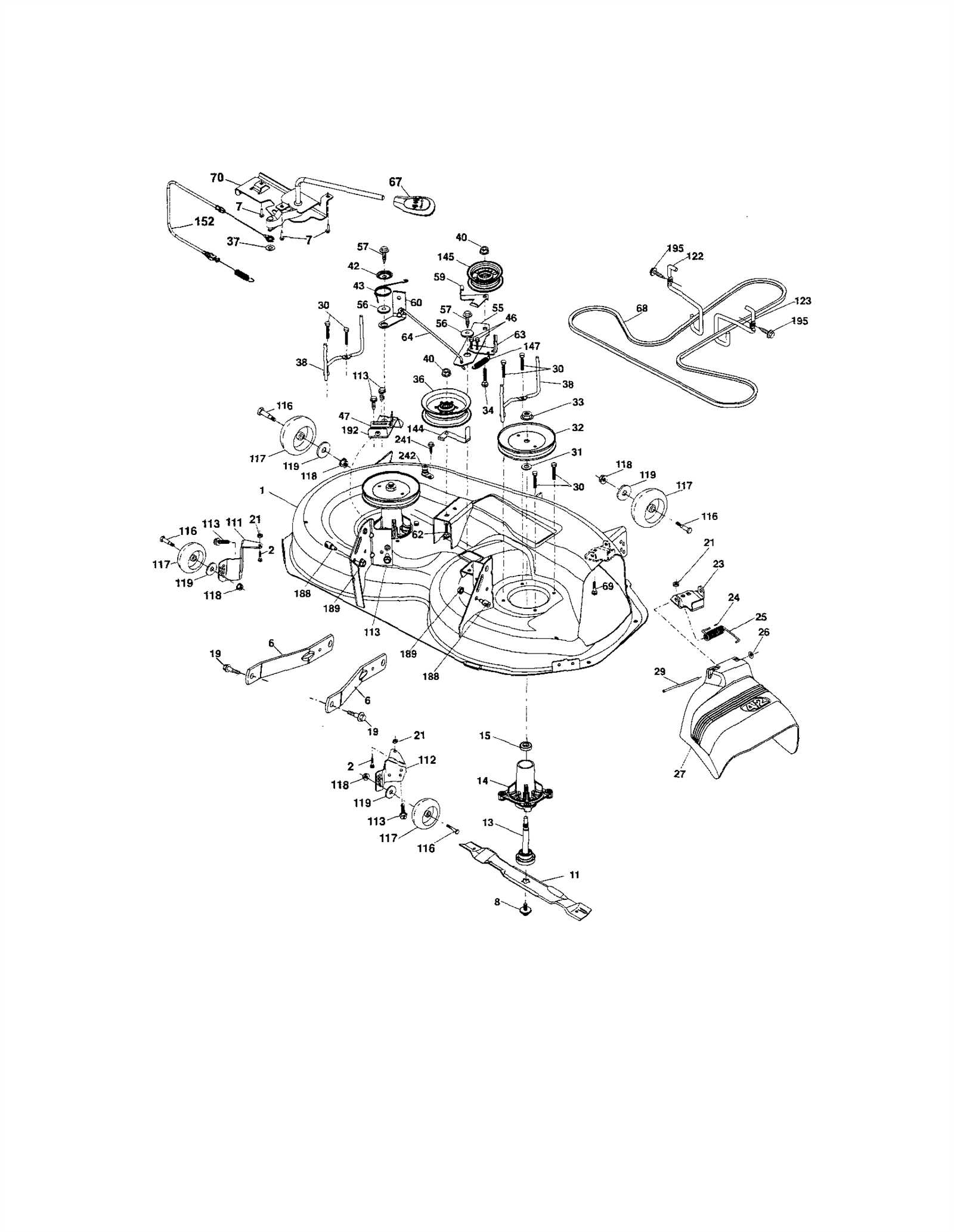 craftsman yt4000 steering parts diagram