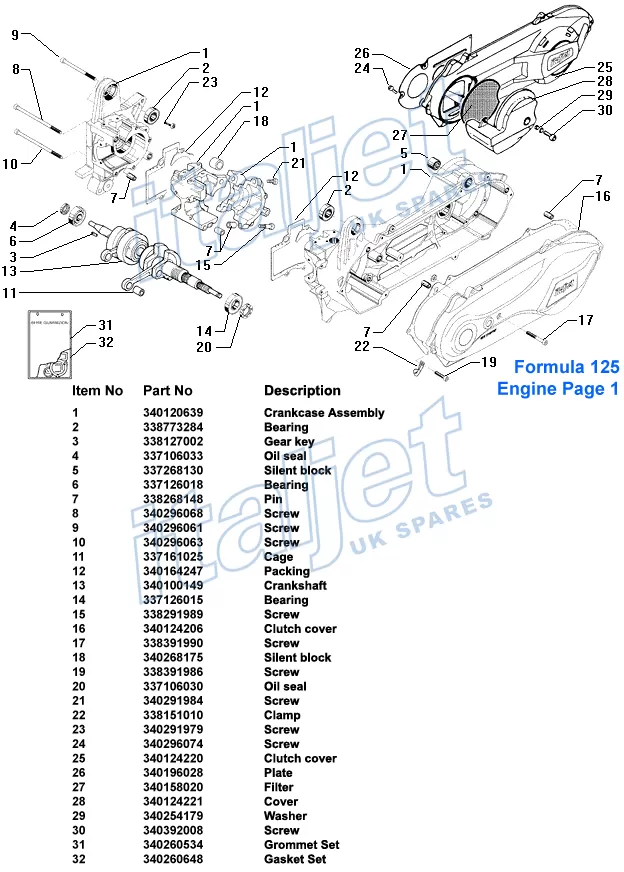 crankshaft parts diagram