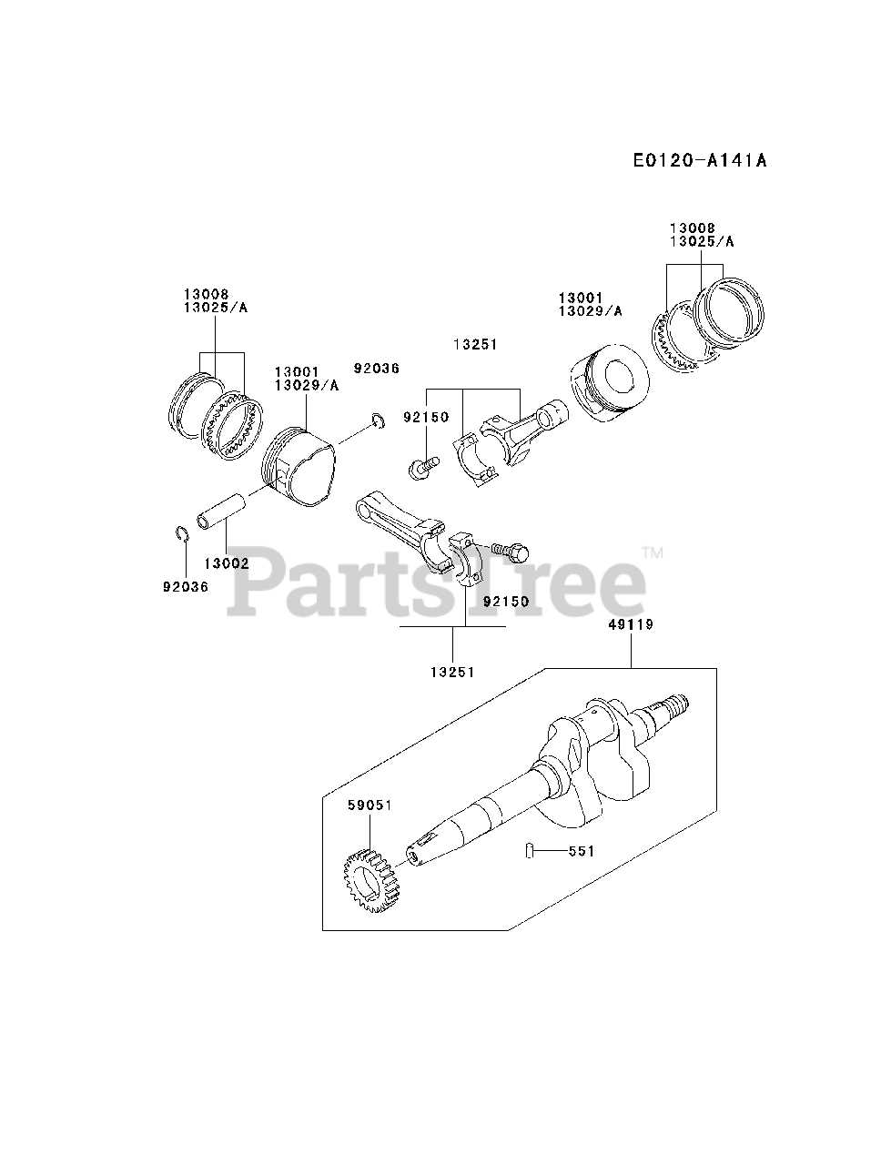 crankshaft parts diagram