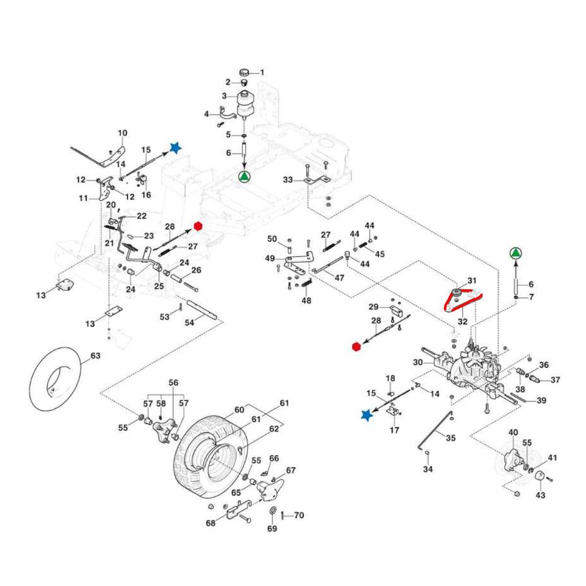 cub cadet 1042 parts diagram