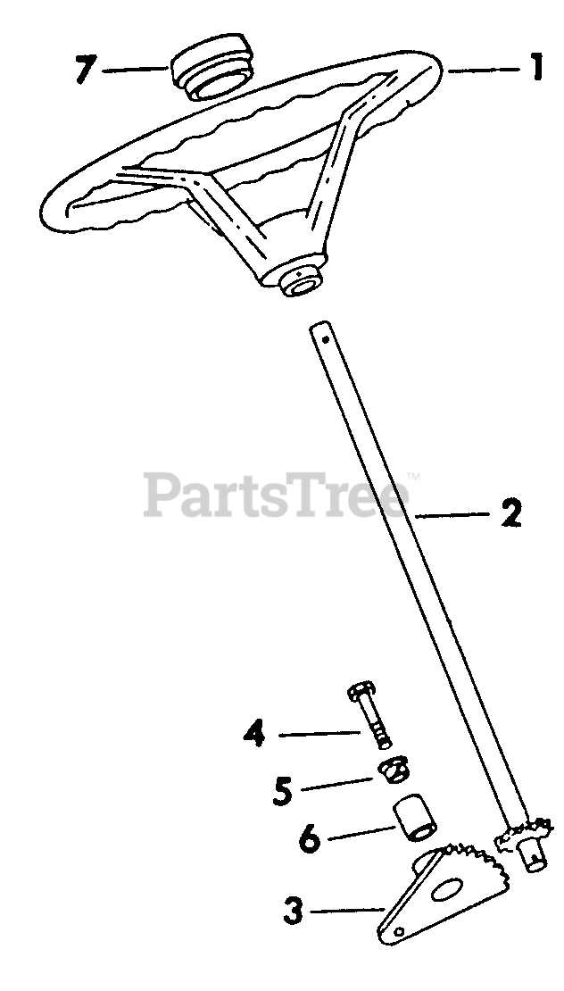 cub cadet lt1050 steering parts diagram