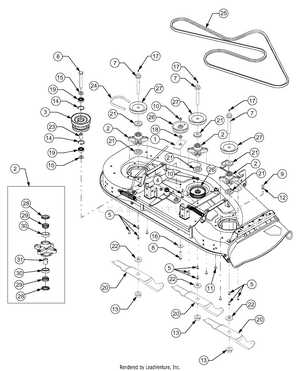 cub cadet mower deck parts diagram