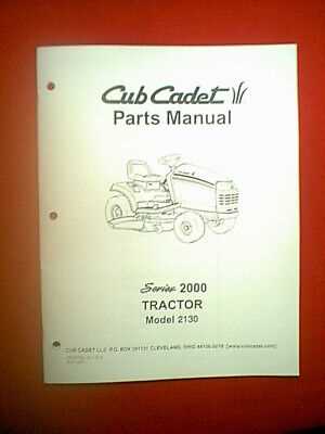 cub cadet series 2000 parts diagram