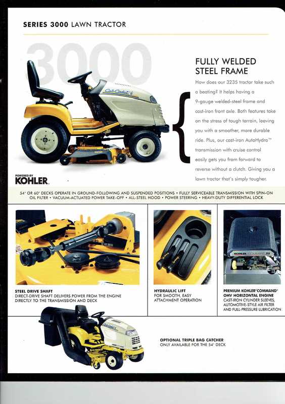 cub cadet series 3000 parts diagram