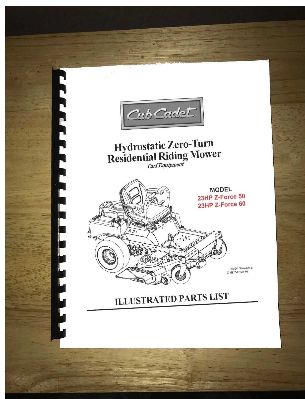 cub cadet zero turn mower parts diagram