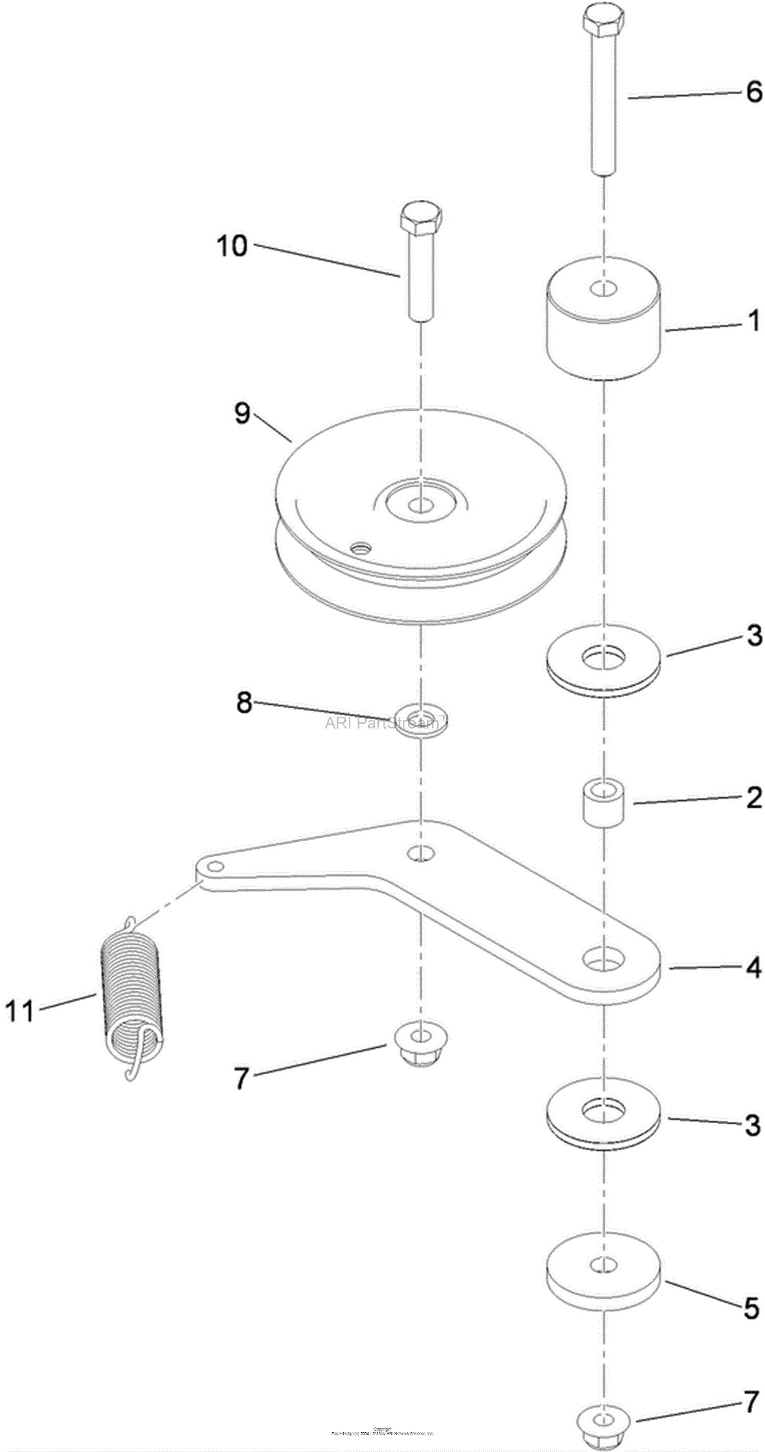 cub cadet zt2 60 parts diagram