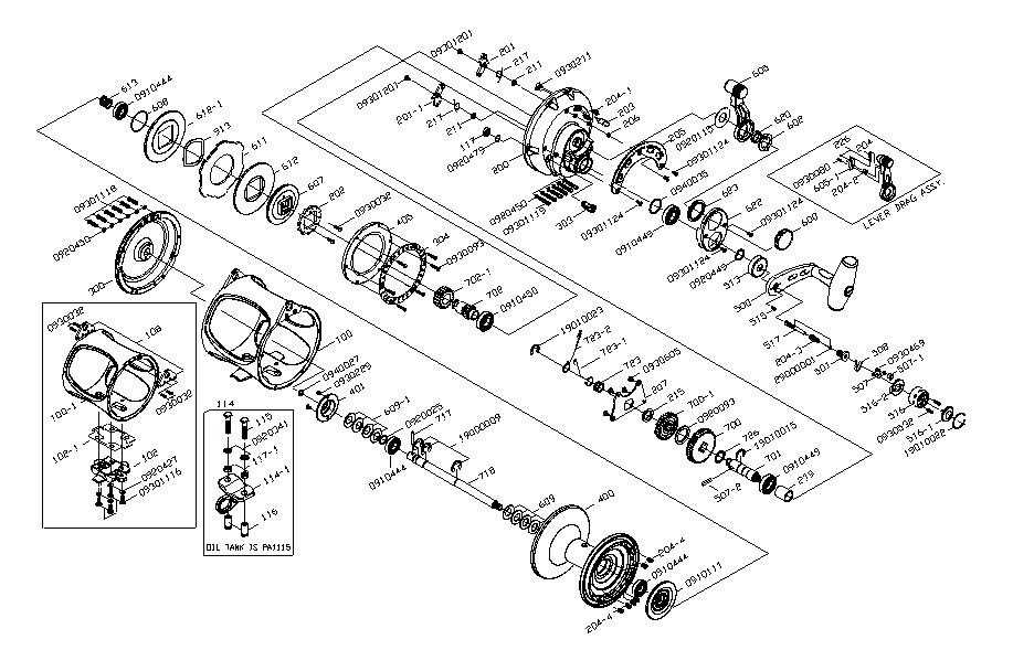 daiwa reel diagrams parts lists