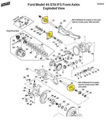 dana 70 parts diagram