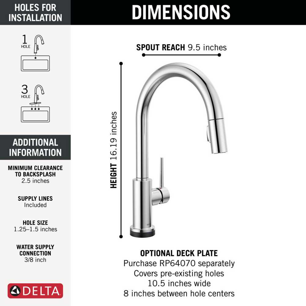 delta kitchen pull out faucet parts diagram