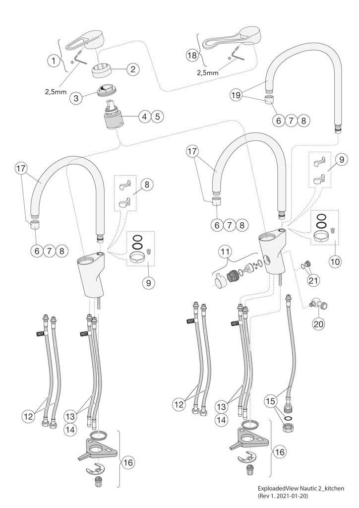 delta single handle kitchen faucet parts diagram