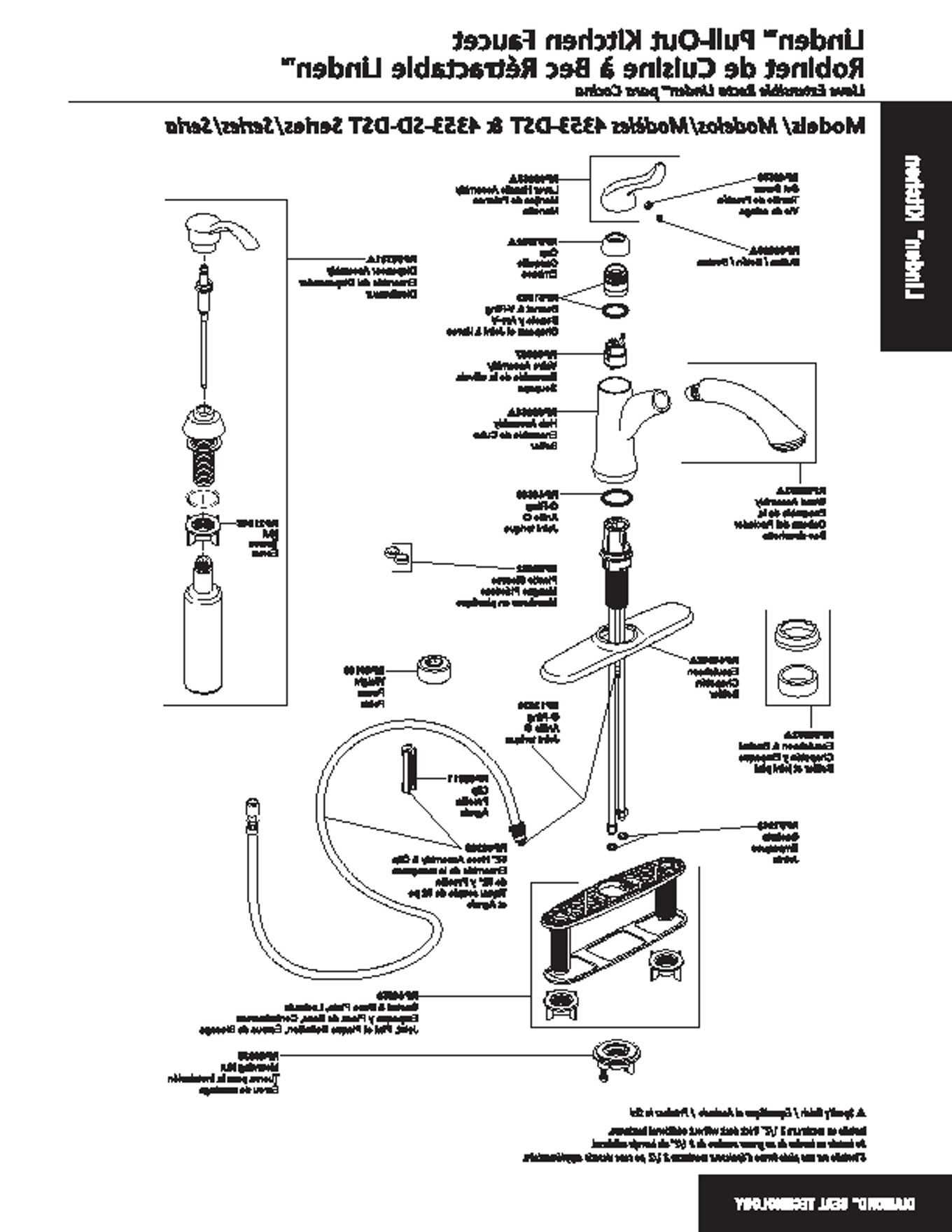 delta single handle kitchen faucet parts diagram