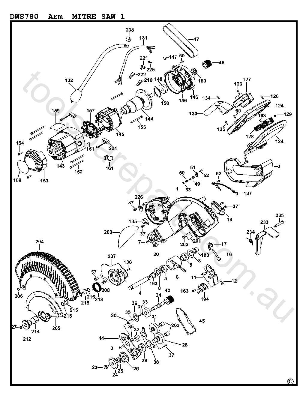 dewalt chop saw parts diagram