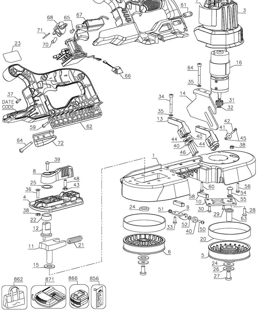 dewalt chop saw parts diagram