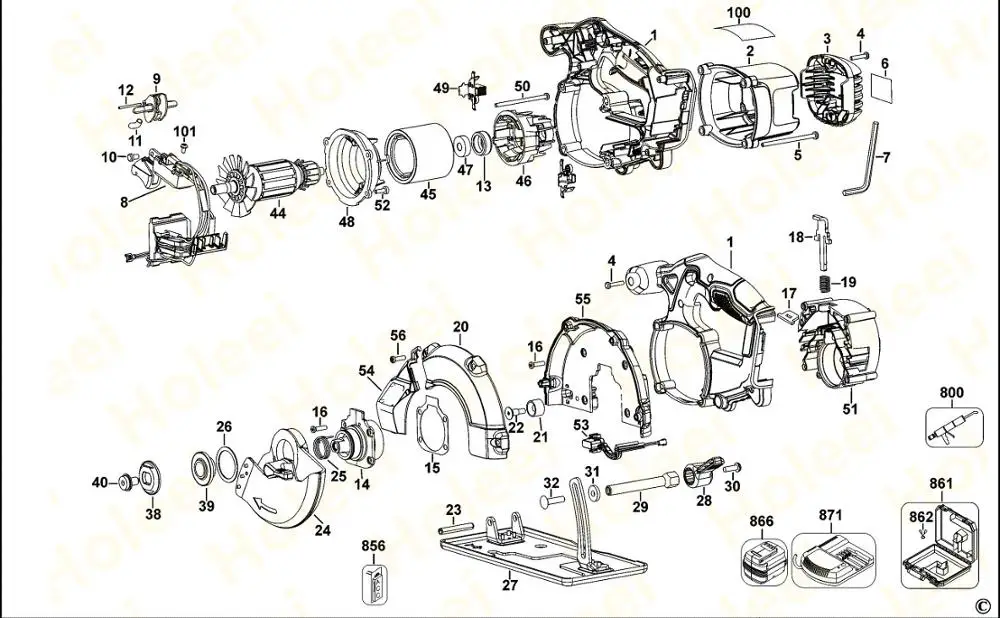 dewalt dw715 parts diagram