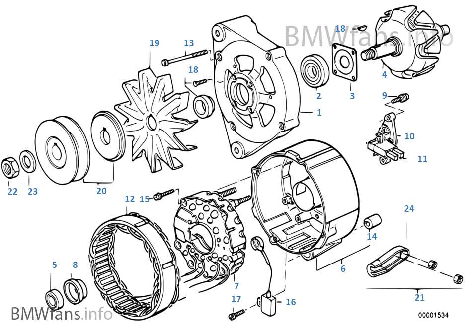 diagram alternator parts