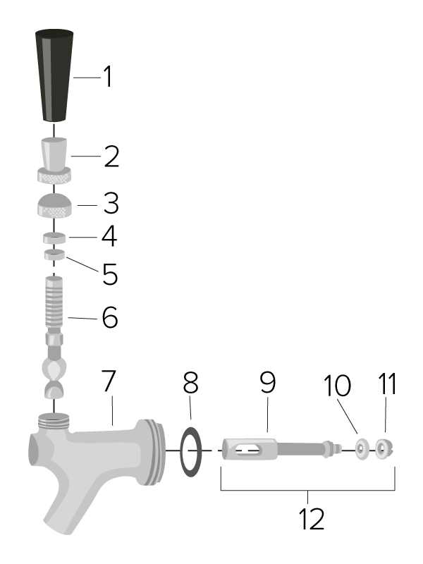 diagram of faucet parts