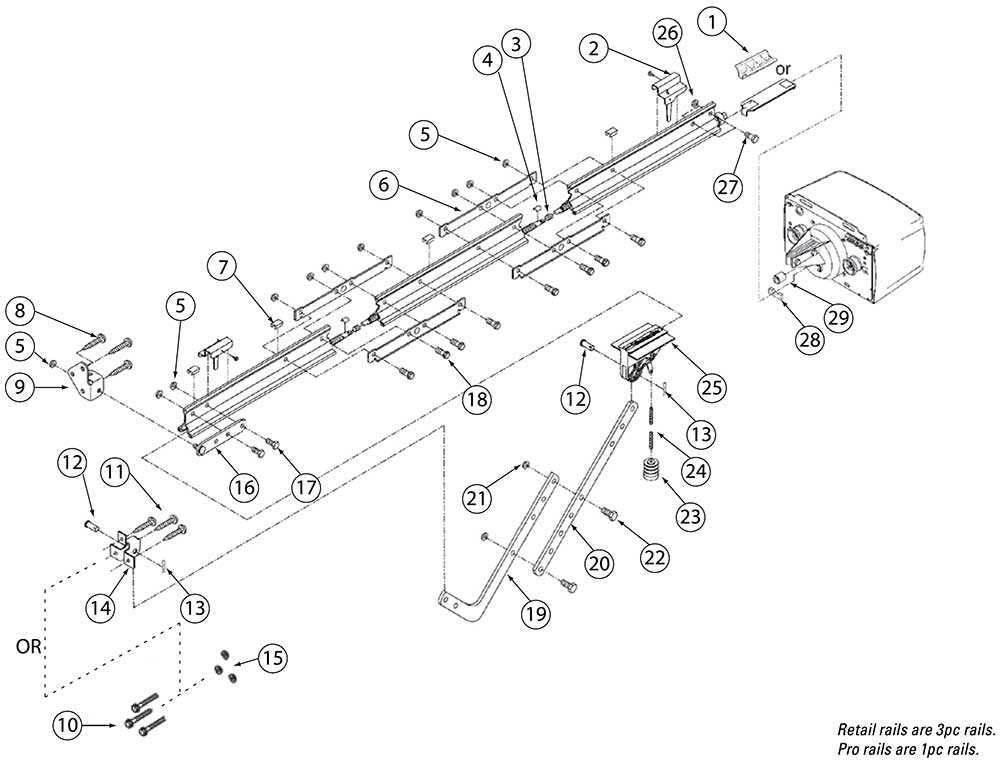 diagram of garage door parts