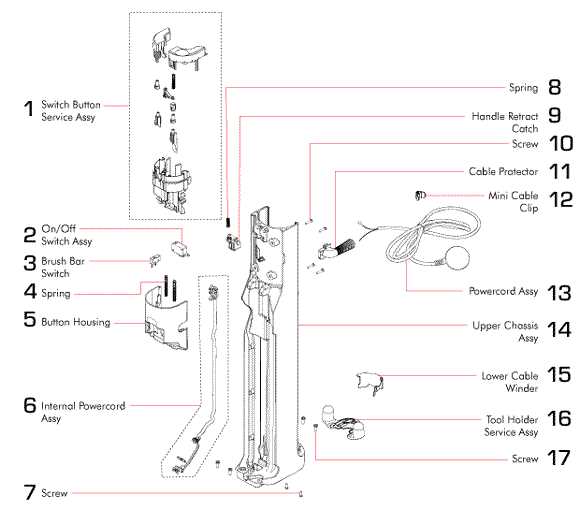 dyson dc40 vacuum parts diagram